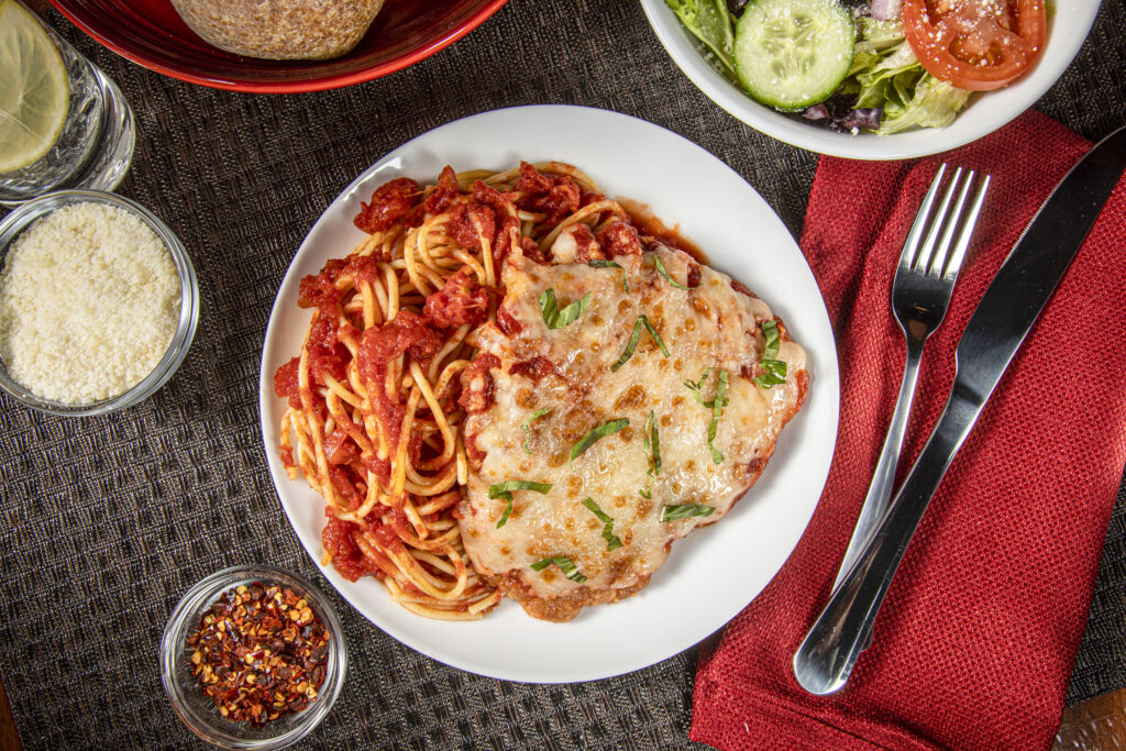 Italian food bought with a Bertucci's Gift Card