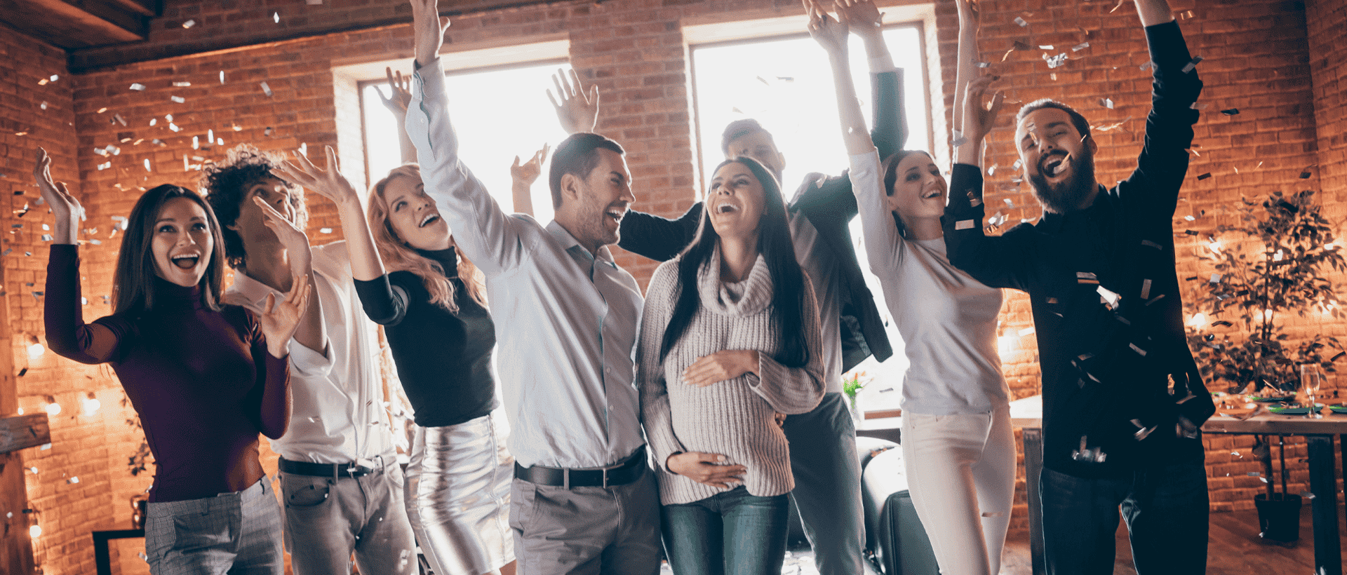 A couple throwing a baby shower at Bertucci's