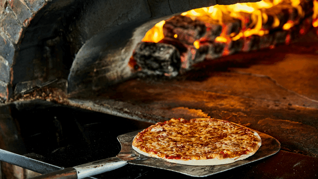 Cheese pizza from our Bertucci's Italian restaurant in Waltham.