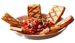 Bruschetta in a white bowl