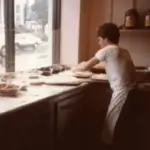 A young Joey Crugnale making pizza